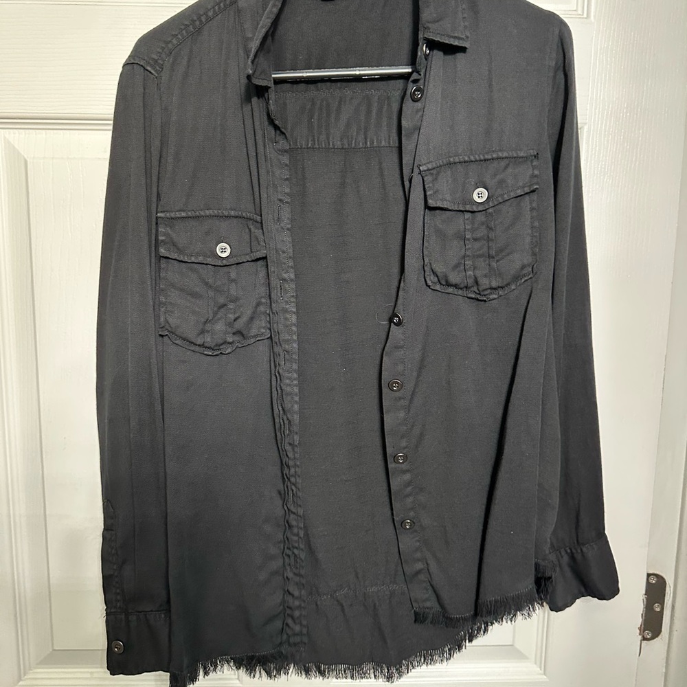 Black Graphic Women's Jacket Upcycled Selena - Picture 3 of 3